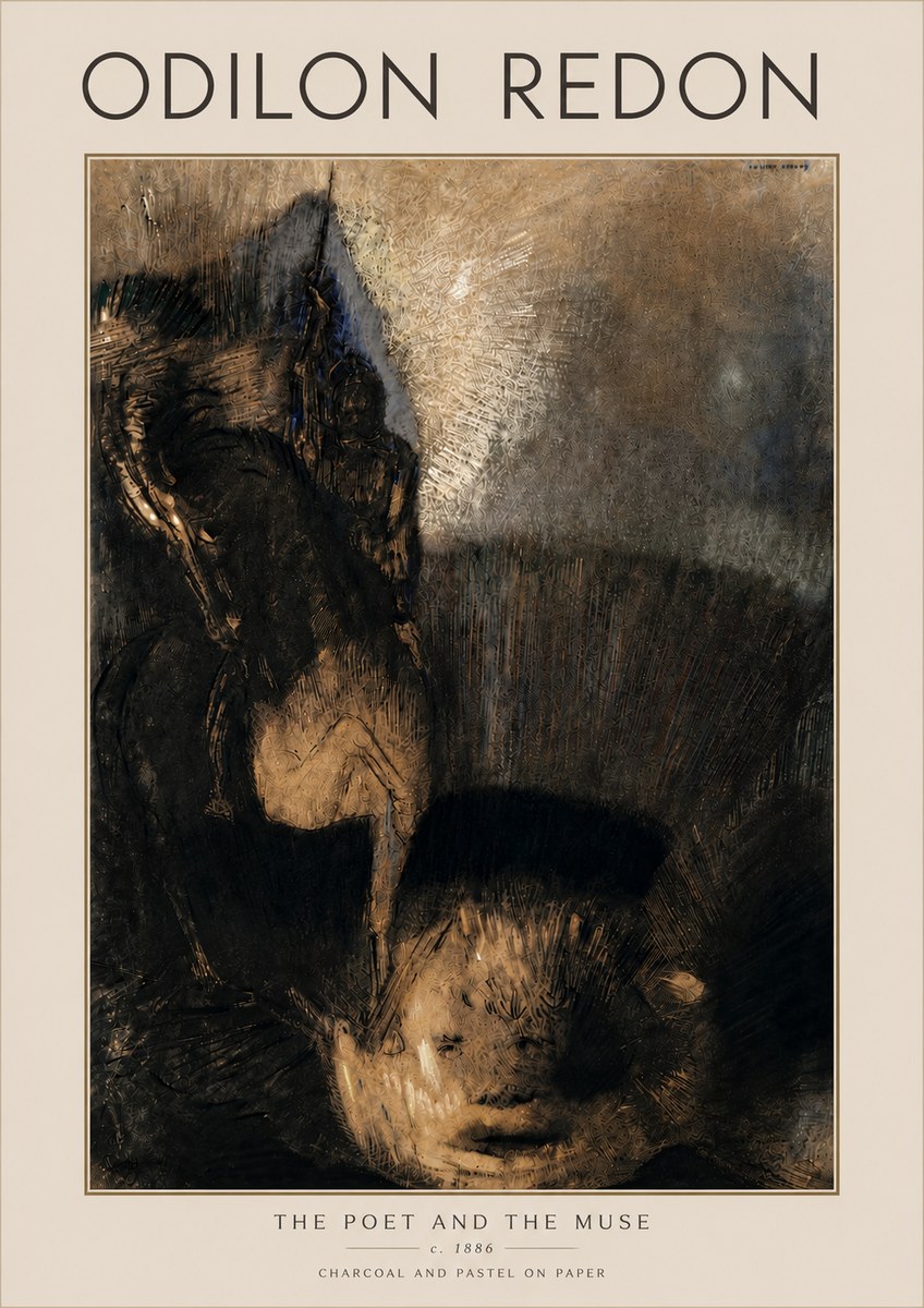 Odilon Redon The Poet and the Muse No4 - Plakát