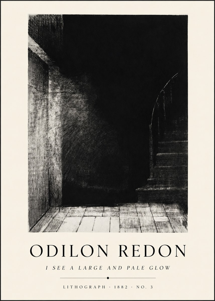 Odilon Redon I See a Large and Pale Glow No1 - Plakát