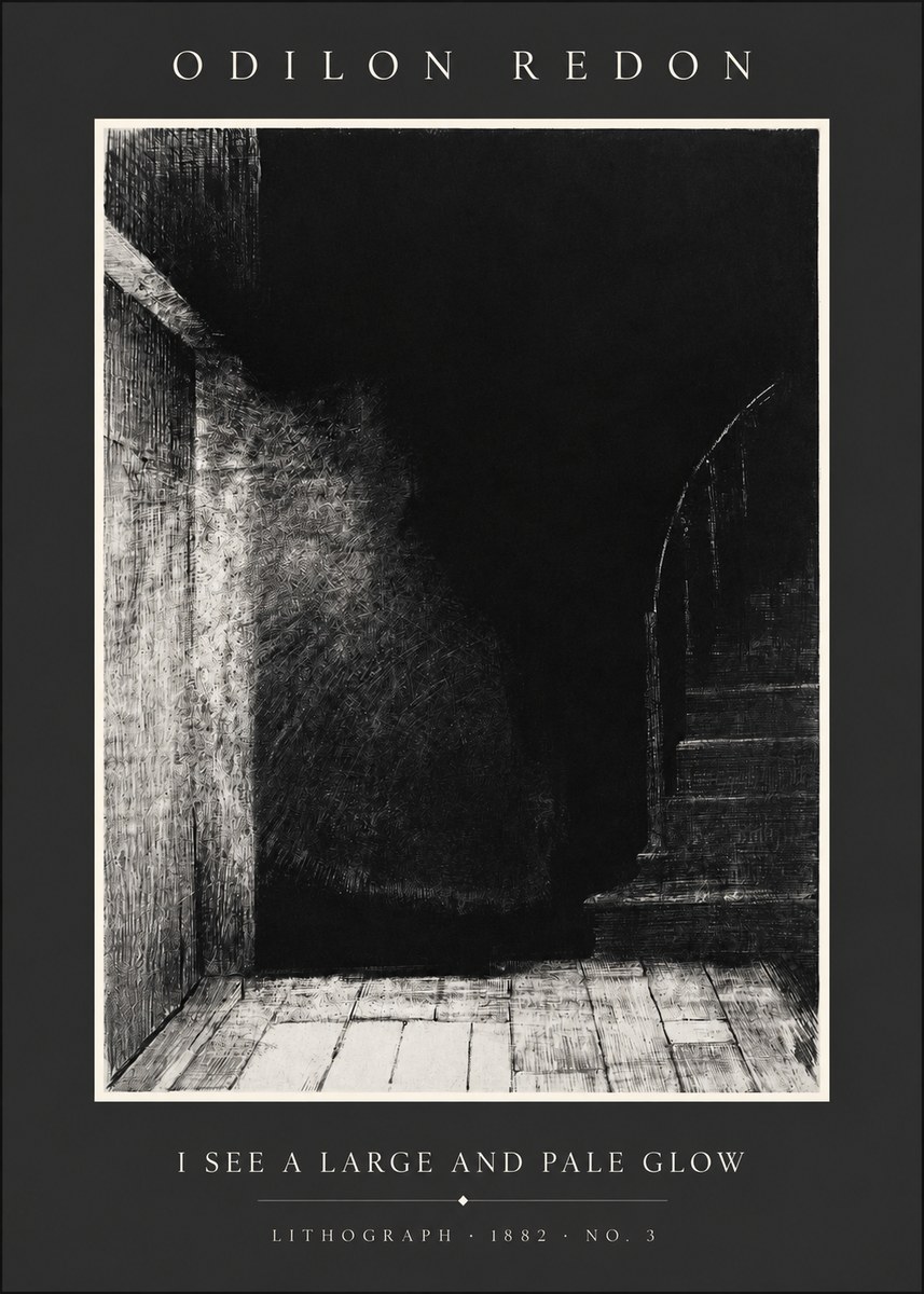 Odilon Redon I See a Large and Pale Glow No2 - Plakát