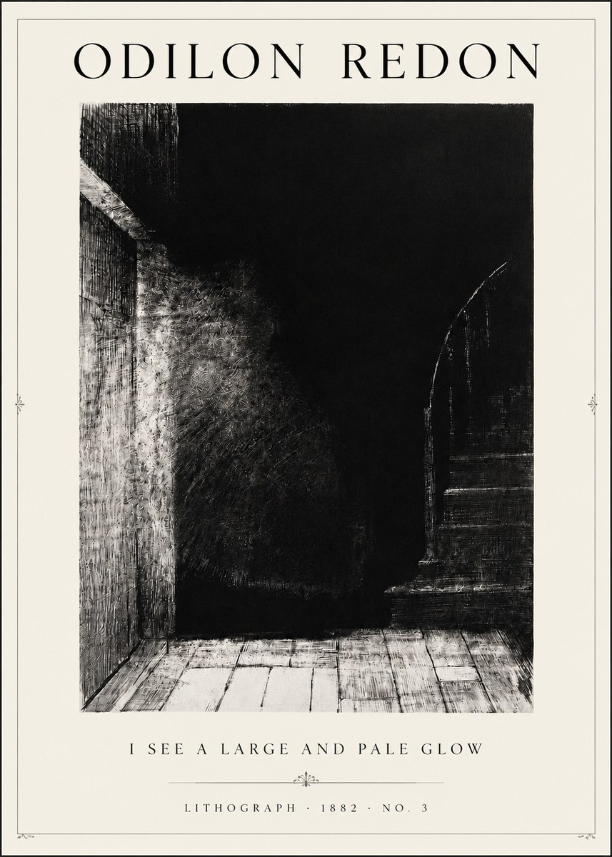 Odilon Redon I See a Large and Pale Glow No3 - Plakát