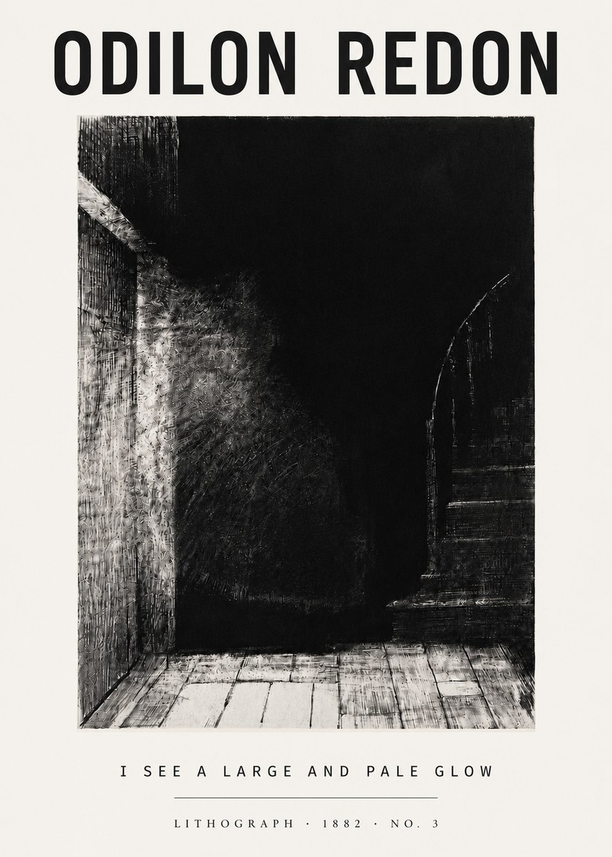 Odilon Redon I See a Large and Pale Glow No5 - Plakát