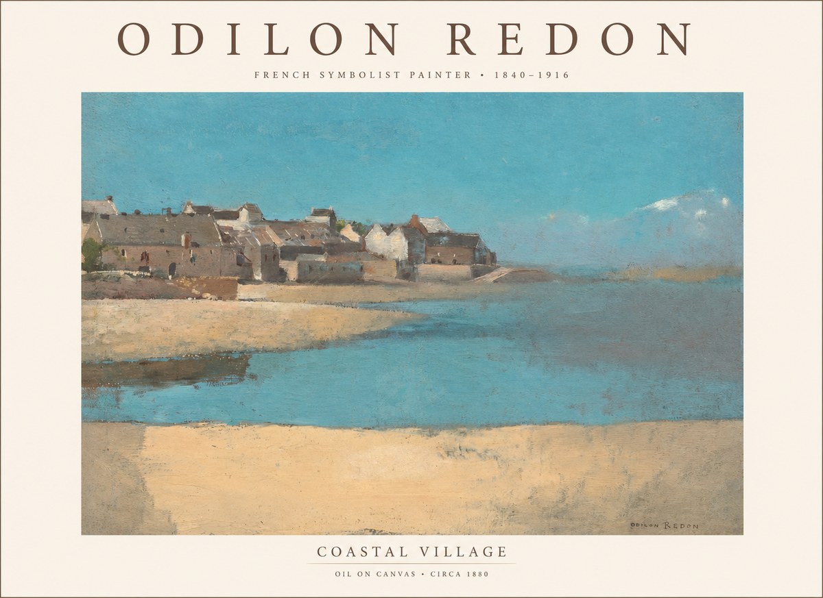 Odilon Redon Coastal Village No1 - Plakát