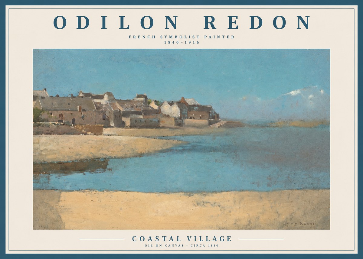 Odilon Redon Coastal Village No2 - Plakát