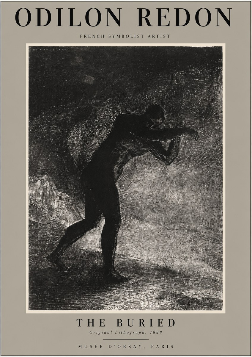 Odilon Redon The Buried No2 - Plakát