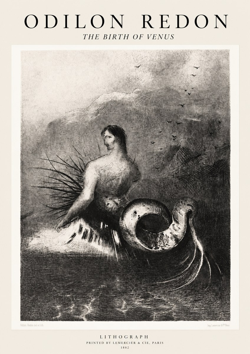 Odilon Redon The Birth of Venus No1 - Plakát