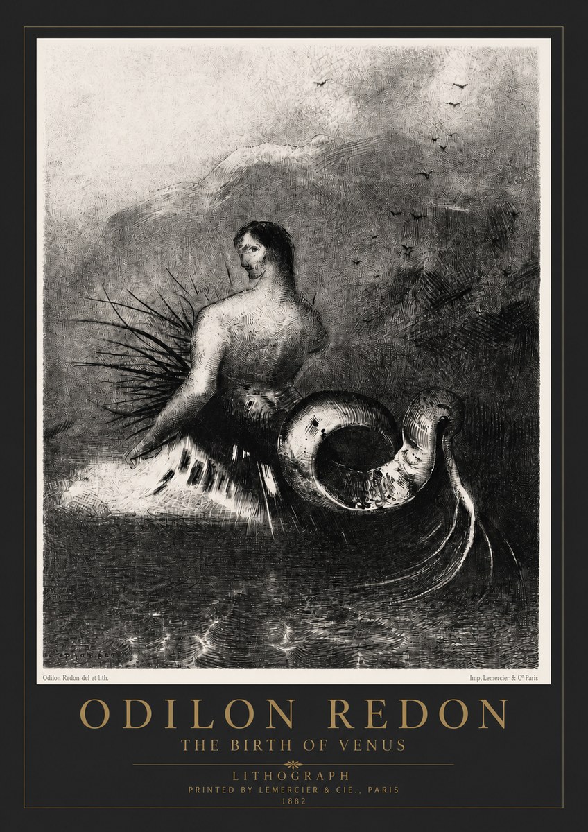 Odilon Redon The Birth of Venus No4 - Plakát