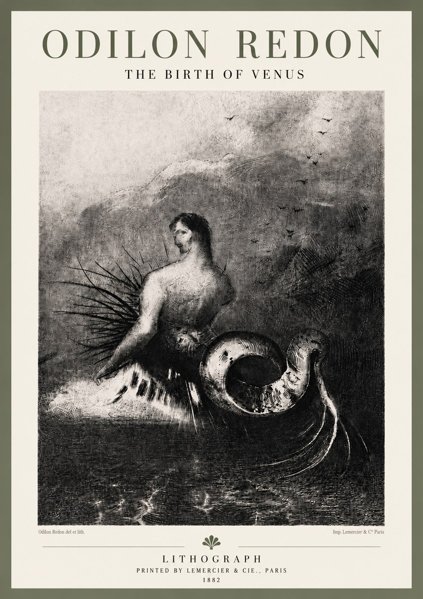 Odilon Redon The Birth of Venus No6 - Plakát