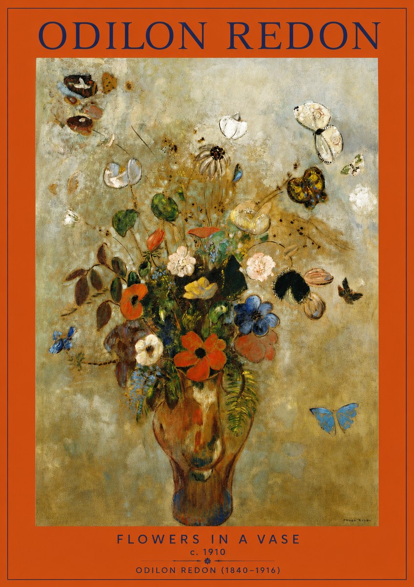 Odilon Redon Flowers in a Vase I No2 - Plakát