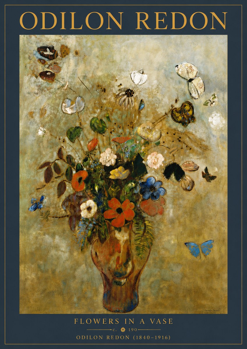 Odilon Redon Flowers in a Vase I No6 - Plakát