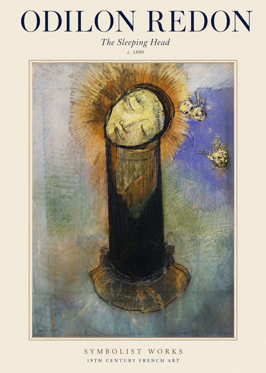 Odilon Redon The Sleeping Head No1 - Plakát