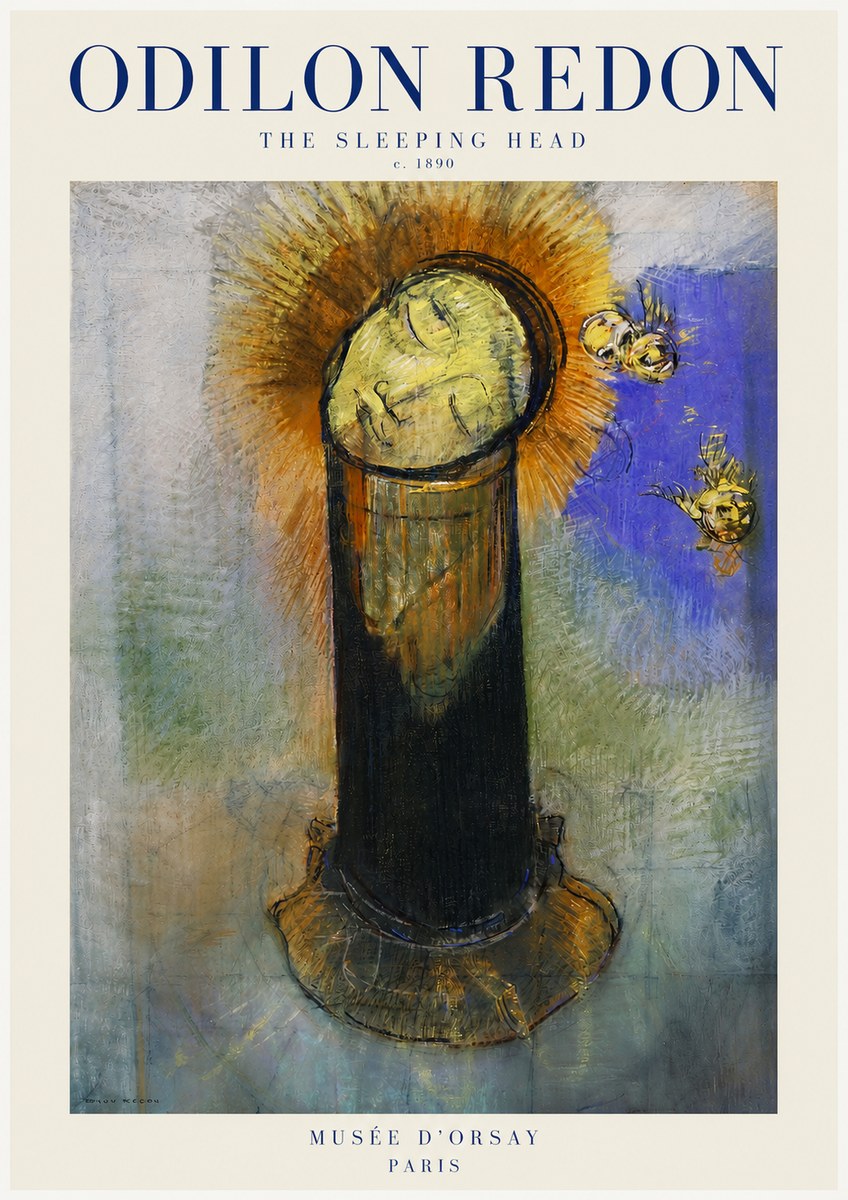 Odilon Redon The Sleeping Head No2 - Plakát