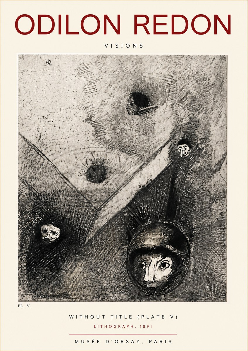 Odilon Redon Without Title (Plate V) No6 - Plakát