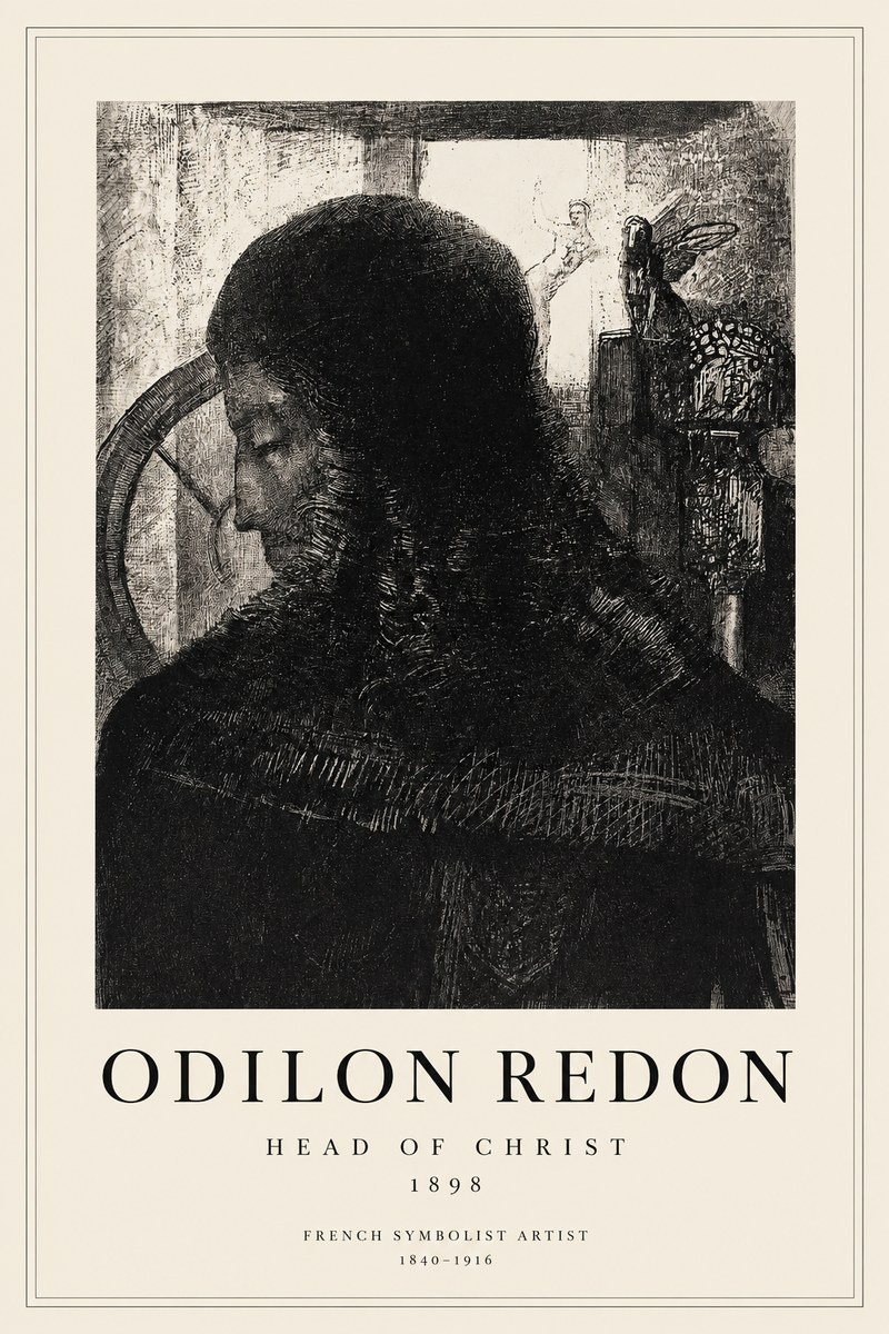 Odilon Redon Head of Christ II No1 - Plakát