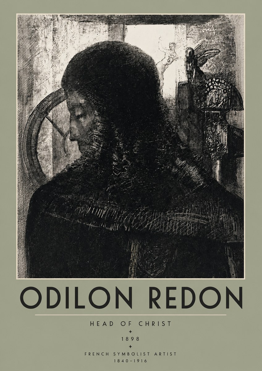 Odilon Redon Head of Christ II No2 - Plakát