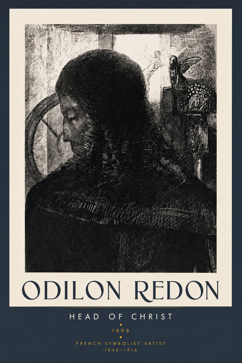 Odilon Redon Head of Christ II No3 - Plakát