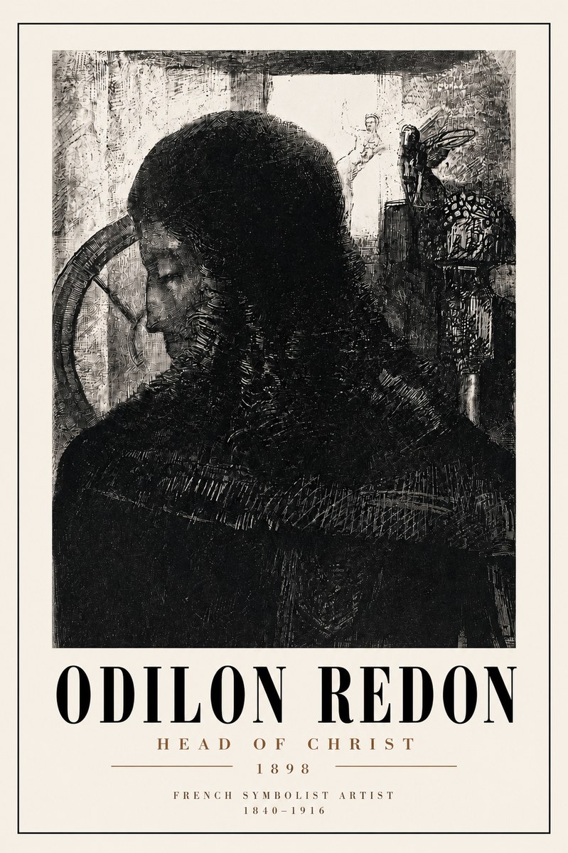 Odilon Redon Head of Christ II No4 - Plakát
