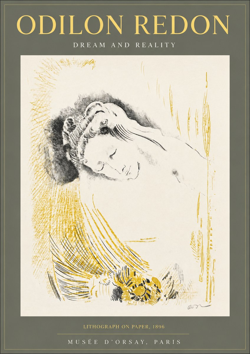Odilon Redon Dream and Reality No2 - Plakát