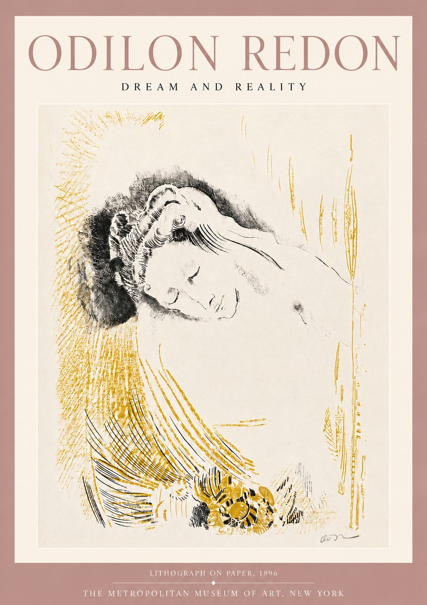 Odilon Redon Dream and Reality No4 - Plakát