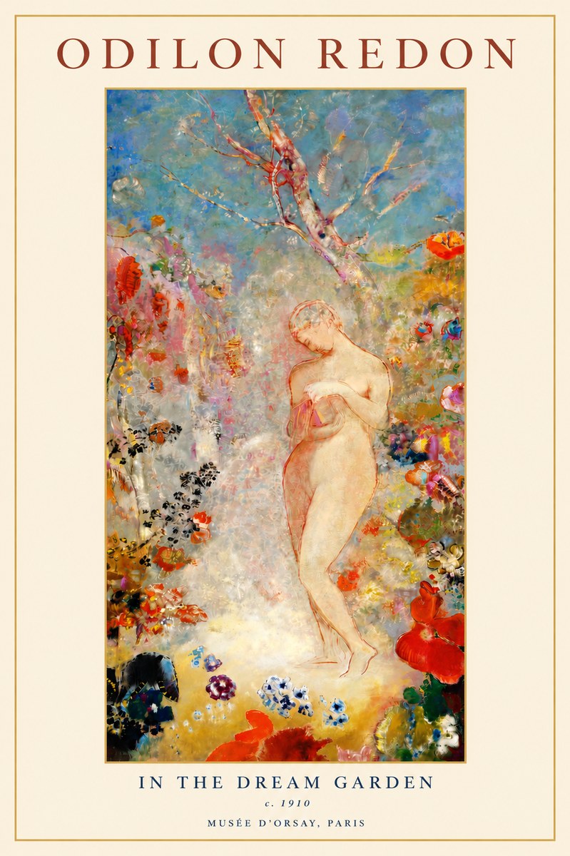 Odilon Redon In the Dream Garden No3 - Plakát