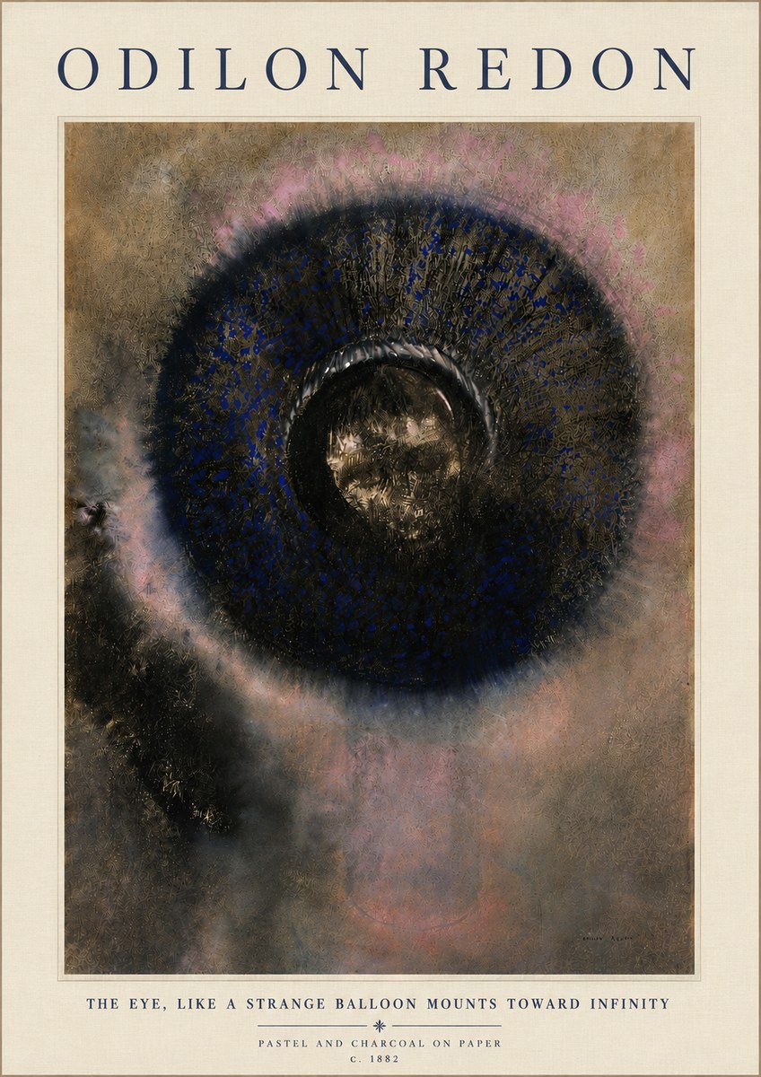 Odilon Redon The Eye, Like a Strange Balloon Mounts Toward Infinity No6 - Plakát