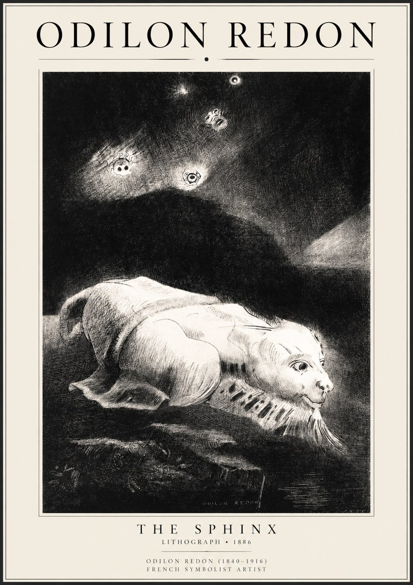 Odilon Redon The Sphinx No1 - Plakát