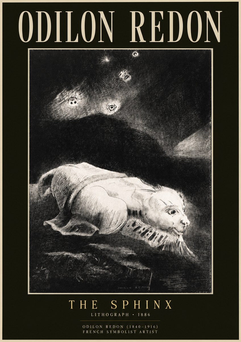 Odilon Redon The Sphinx No2 - Plakát