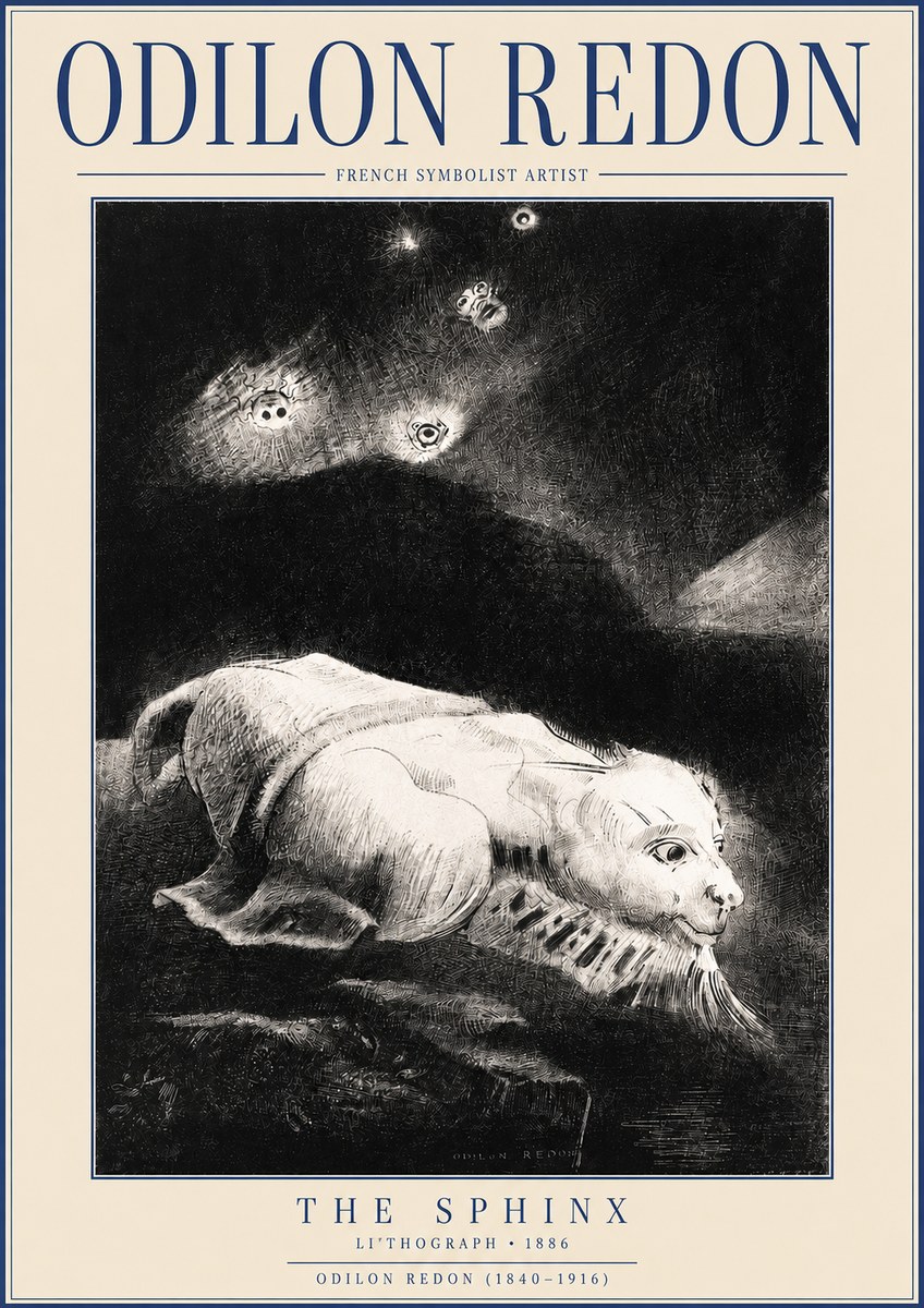 Odilon Redon The Sphinx No3 - Plakát