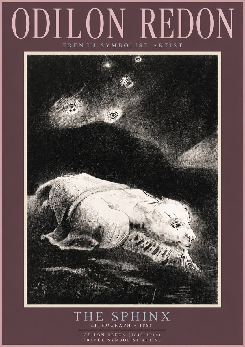 Odilon Redon The Sphinx No4 - Plakát