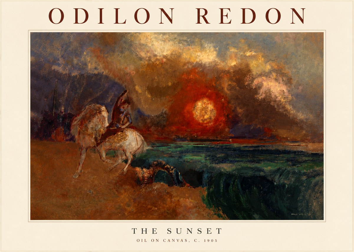 Odilon Redon The Sunset No3 - Plakát