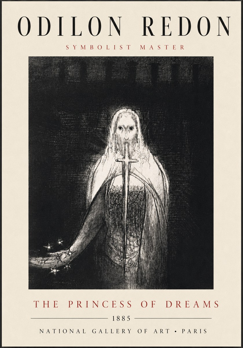 Odilon Redon The Princess of Dreams No3 - Plakát
