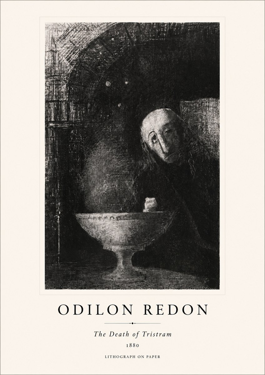 Odilon Redon The Death of Tristram No1 - Plakát