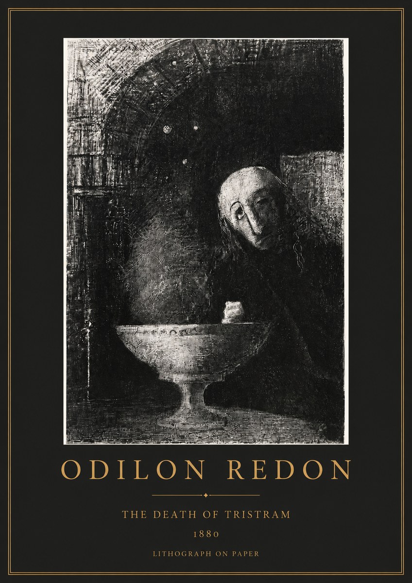 Odilon Redon The Death of Tristram No2 - Plakát