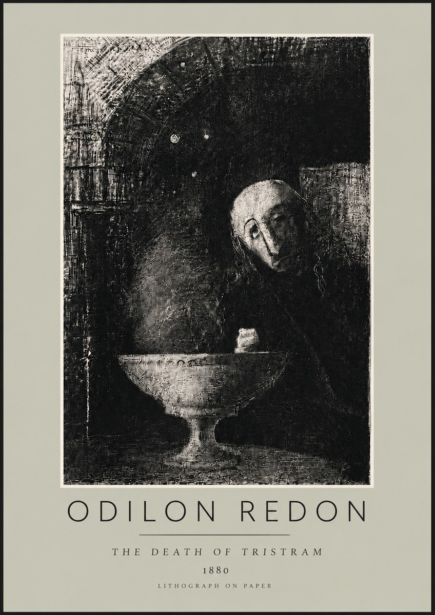 Odilon Redon The Death of Tristram No4 - Plakát