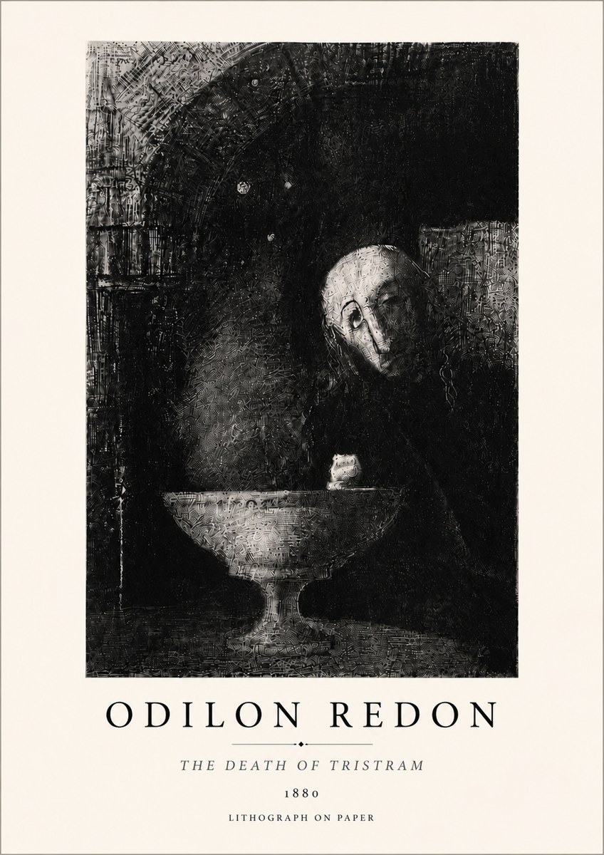 Odilon Redon The Death of Tristram No5 - Plakát