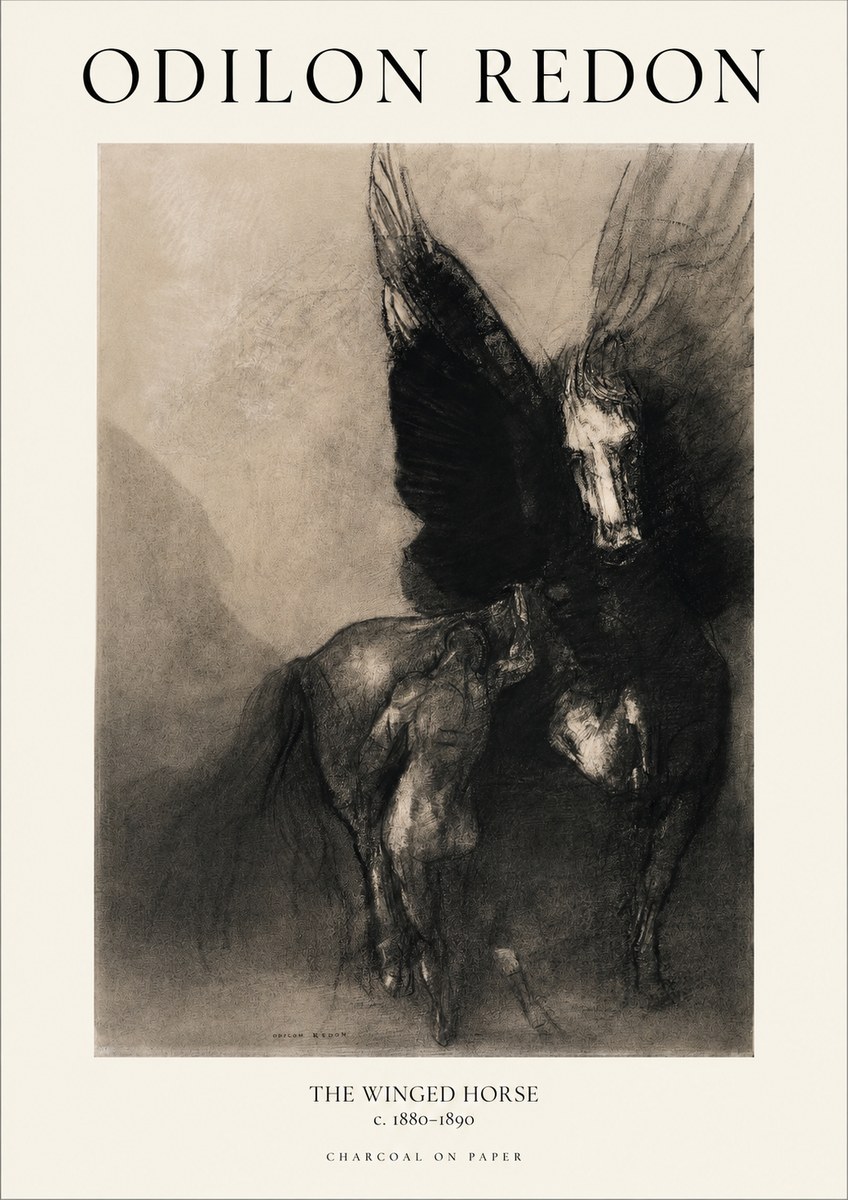 Odilon Redon The Winged Horse No1 - Plakát