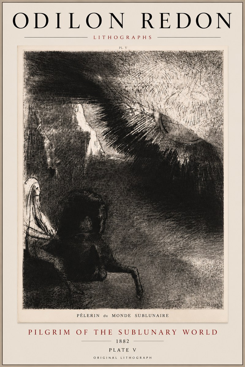 Odilon Redon Pèlerin Du Monde Sublunaire No5 - Plakát