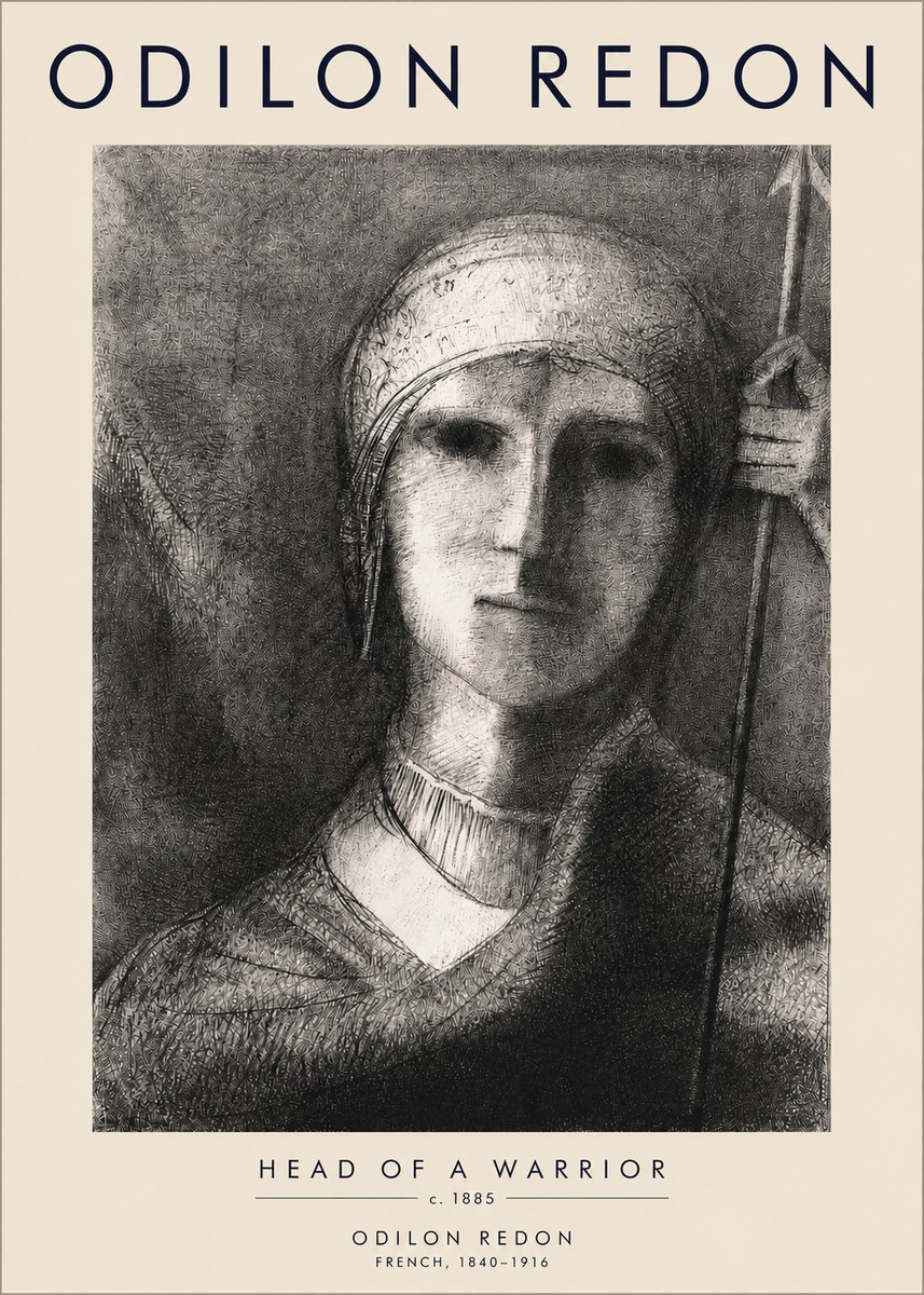 Odilon Redon Head of a Warrior No3 - Plakát