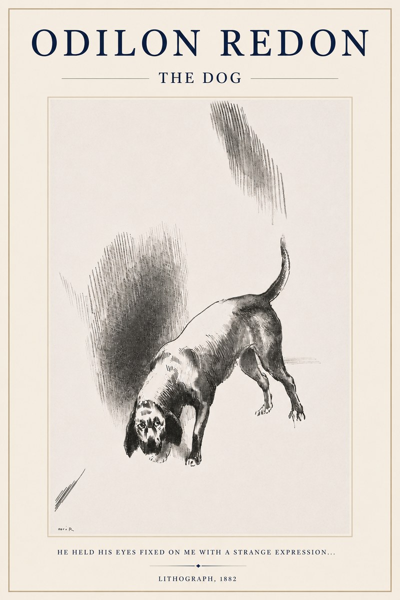 Odilon Redon The Dog No3 - Plakát