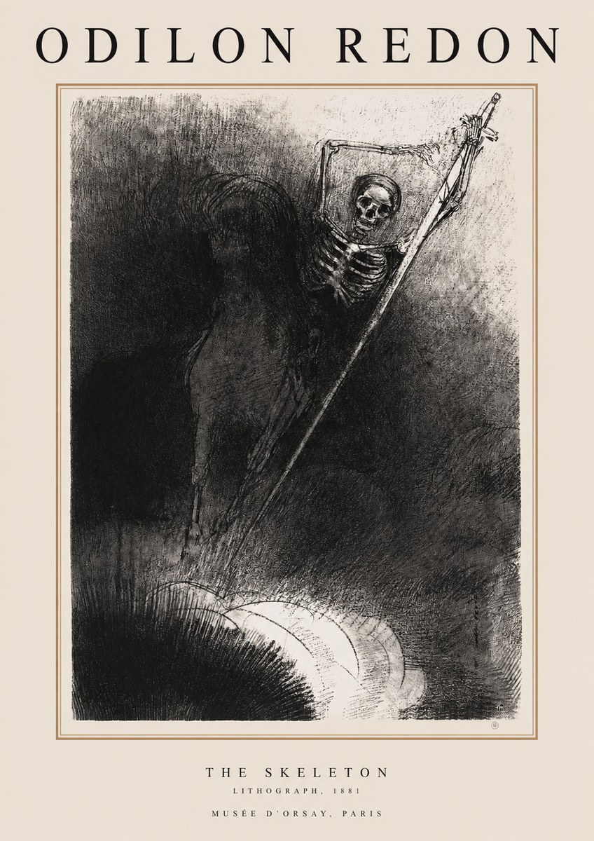 Odilon Redon The Skeleton No1 - Plakát