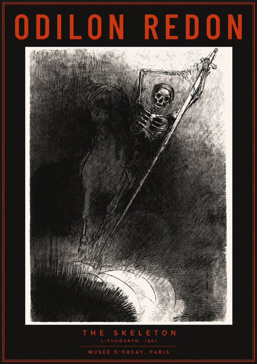 Odilon Redon The Skeleton No2 - Plakát