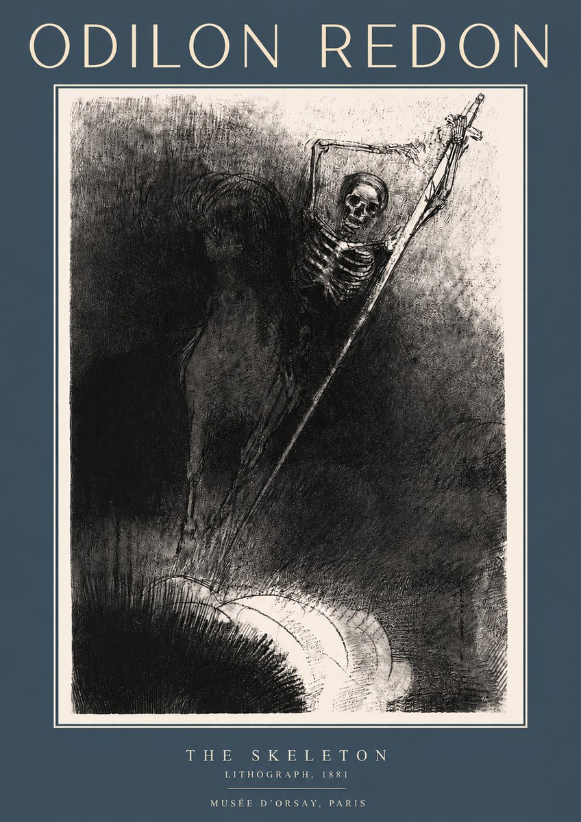 Odilon Redon The Skeleton No4 - Plakát