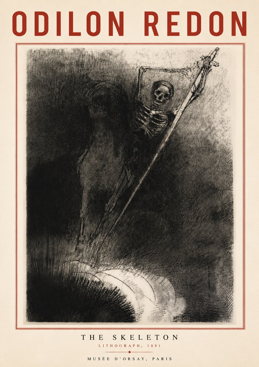 Odilon Redon The Skeleton No5 - Plakát
