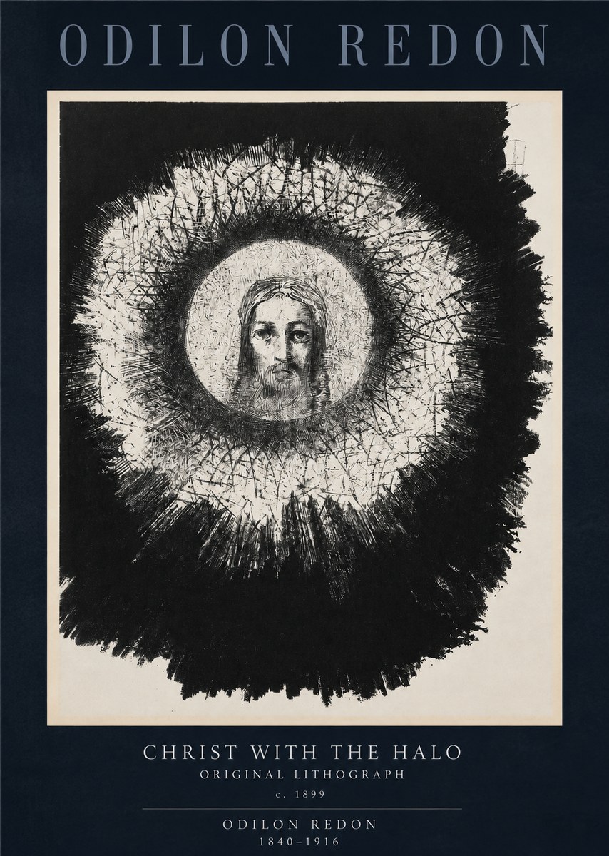 Odilon Redon Christ with the Halo No2 - Plakát