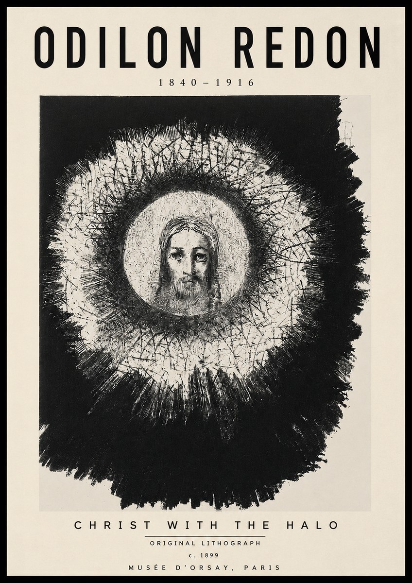 Odilon Redon Christ with the Halo No4 - Plakát