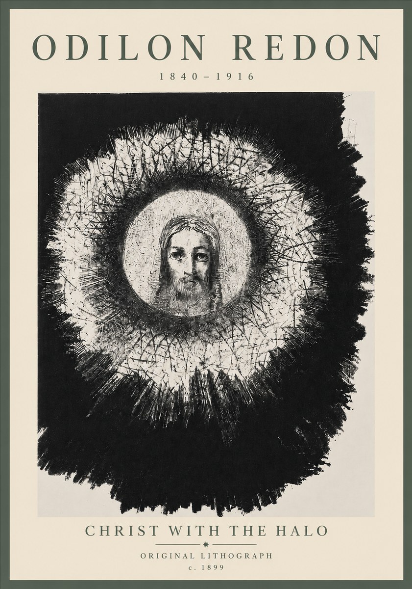 Odilon Redon Christ with the Halo No5 - Plakát