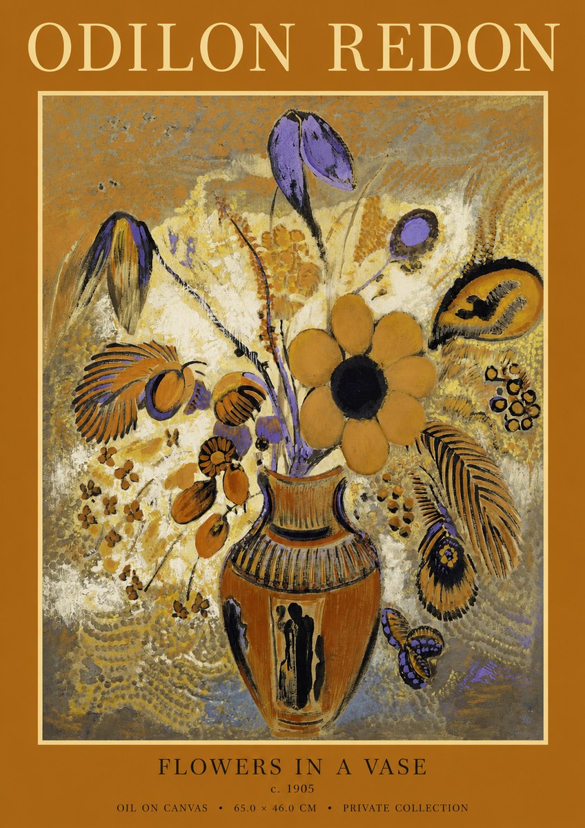 Odilon Redon Flowers in a Vase II No1 - Plakát