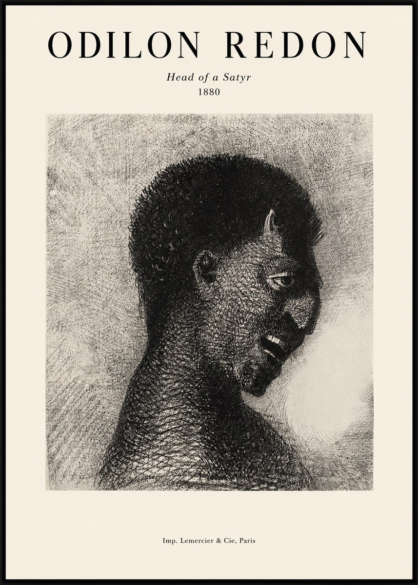Odilon Redon Head of a Satyr No1 - Plakát