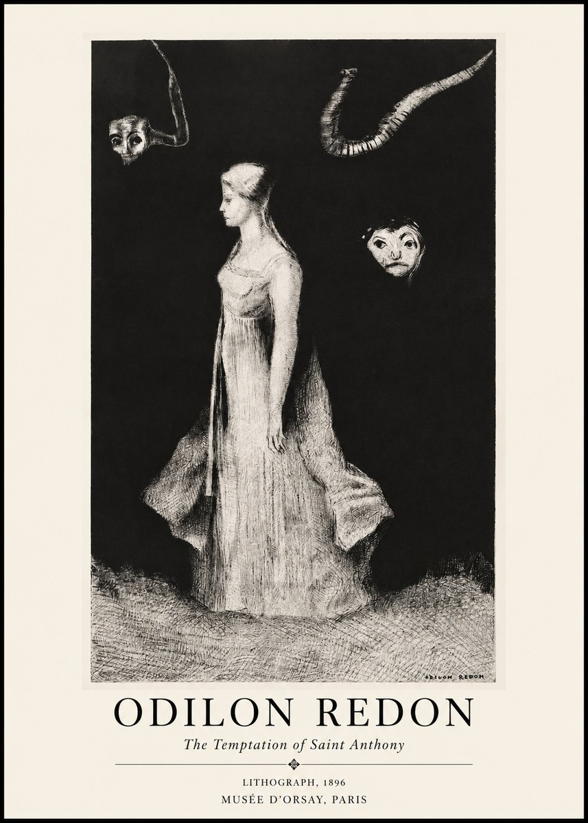 Odilon Redon The Temptation of Saint Anthony No1 - Plakát