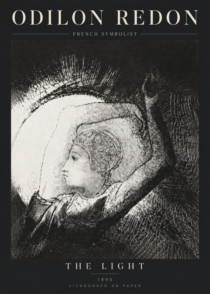 Odilon Redon The Light No3 - Plakát