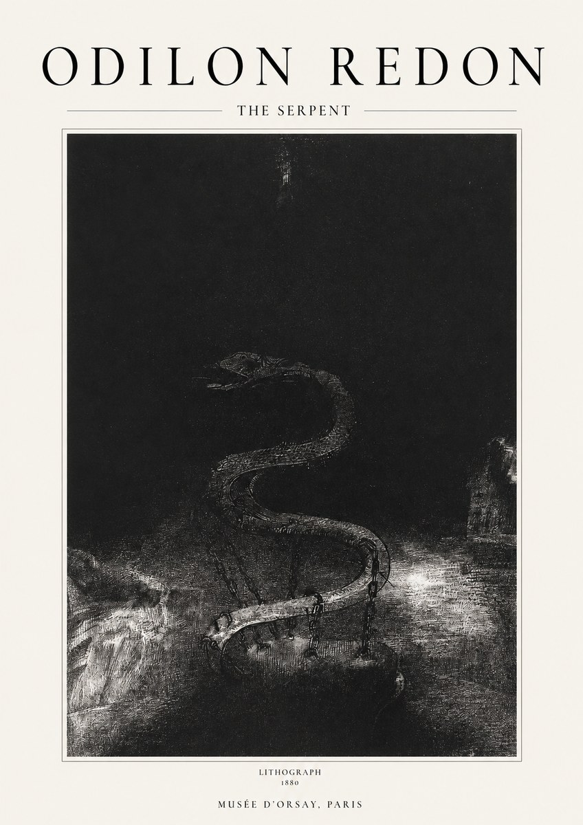 Odilon Redon The Serpent No1 - Plakát